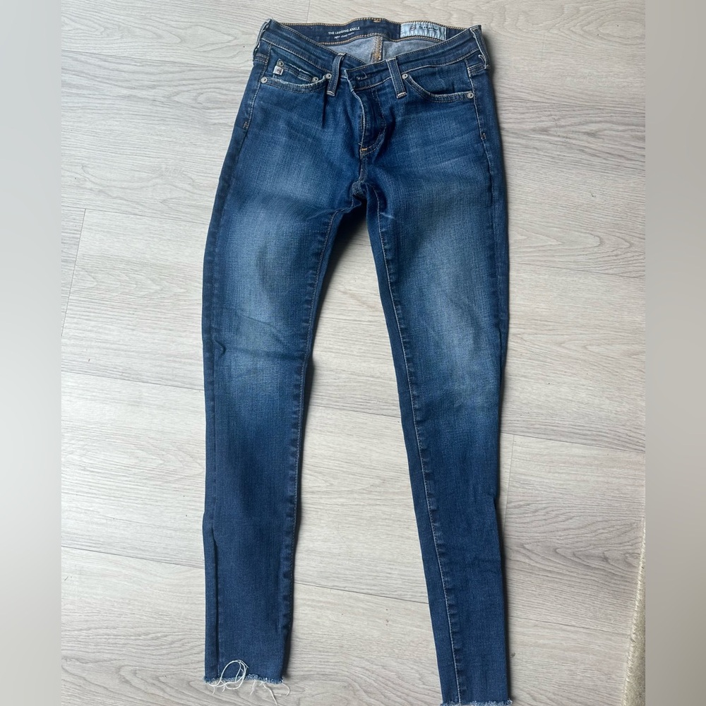 Ag Adriano Goldschmied Dark Blue Skinny Jeans